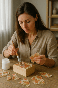 decoupage making Making decoupage is fun