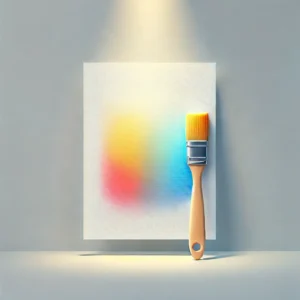 Lightfastness explained brush and canvas with light on